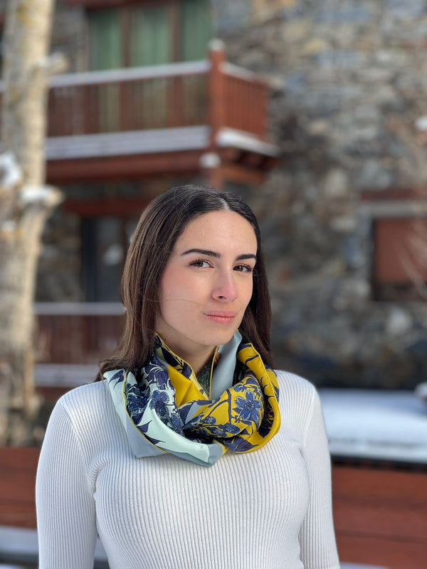 Le foulard en soie "Soleil Couchant"
