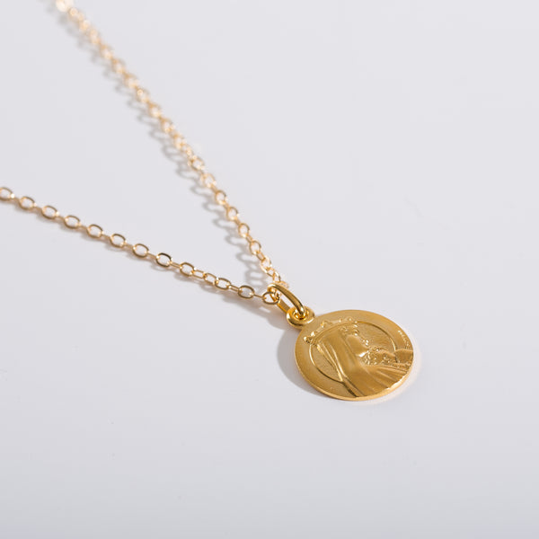 Médaille de la Vierge couronnée - Plaquée Or