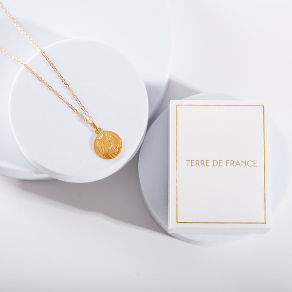 Médaille de la Vierge couronnée - Plaquée Or