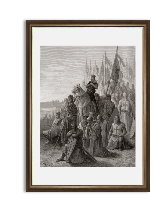 Cadre Gustave Doré - Saint-Louis arrive devant Damiette