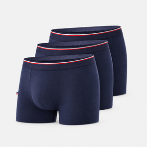 Boxers lot de 3 coton — bleu marine, fabriqués en Provence