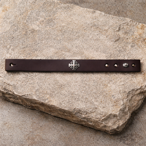 Le bracelet en cuir - Croix de Jérusalem