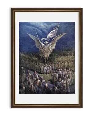 Cadre colorisé Gustave Doré - L'Ange conduisant les Croisés