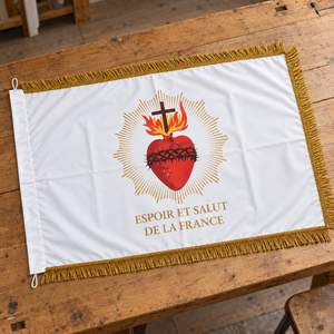 Cœur sacré drapeau fabriqué en france