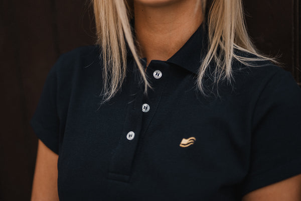 Women's polo shirt in pique cotton