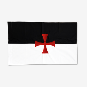 Drapeau des Templiers Beaucant — 60x90cm, coton, fabriqué en Provence