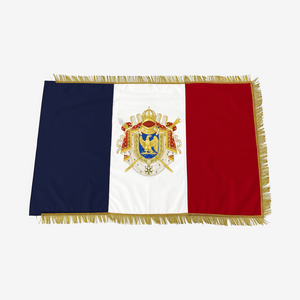 Drapeau Empire français Premier Empire 1804-1815 — armes impériales brodées, fabriqué en Provence