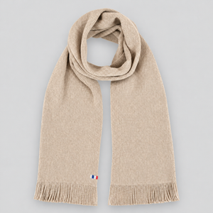 écharpe beige fabriquée en france