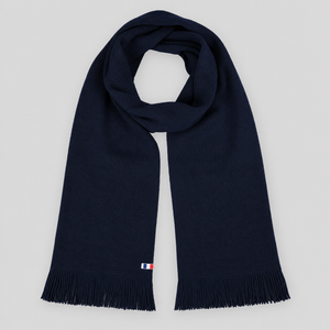 écharpe bleu fabriquée en france
