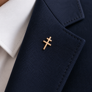 pin's croix de lorraine fabriqué en france sur costume