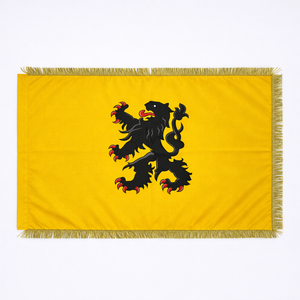 Drapeau des Flandres lion flamand jaune — 60x90cm, fabriqué en Provence