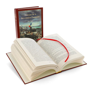 Histoire de la Révolution Française de Mignet — pages intérieures ouvertes, fabriqué en Provence