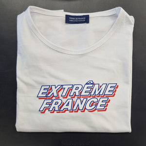 T-shirt Extrême France — porté en extérieur, fabriqué en France