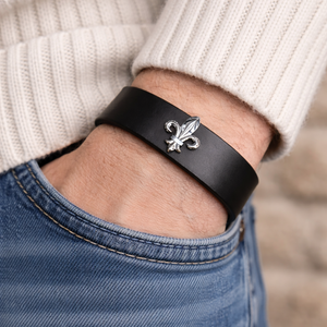 Le bracelet en cuir - Fleur de Lys