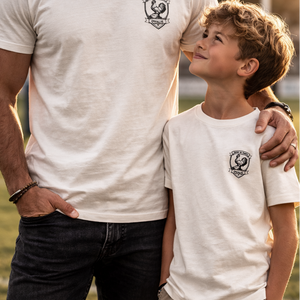 T-shirt Ovalie rugby — vue de face, broderie écusson Ovalie, fabriqué en Provence