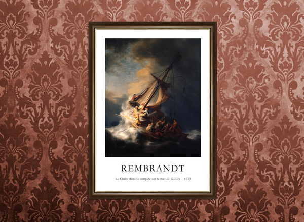 Cadre Rembrandt - Le Christ dans la tempête