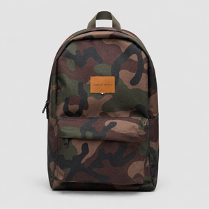 Sac à dos camouflage Terre de France — vue de face, tissu déperlant 42x28x12cm, fabriqué dans le Val-de-Marne