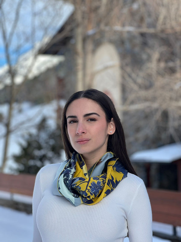 Le foulard en soie "Soleil Couchant"