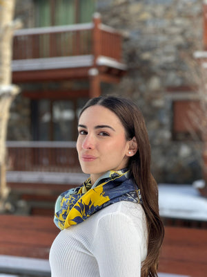 Le foulard en soie "Soleil Couchant"