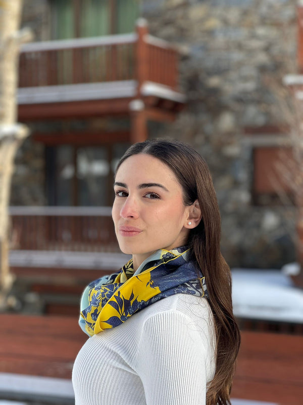 Le foulard en soie "Soleil Couchant"