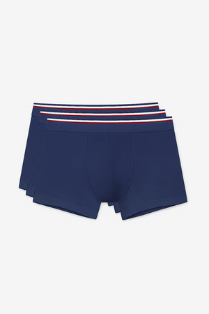 Boxers lot de 3 coton — bleu marine, fabriqués en Provence