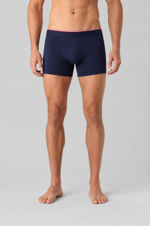 Boxers lot de 3 — vue de face sur fond blanc, coton 96%, fabriqués en Provence