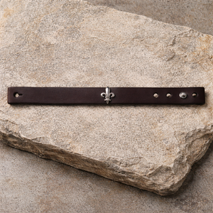 Le bracelet en cuir - Fleur de Lys