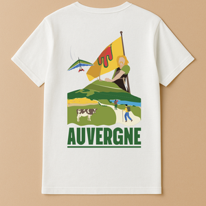 T-shirt Auvergne Collection Régions Françaises — vue de dos avec broderie Auvergne, fabriqué en Provence