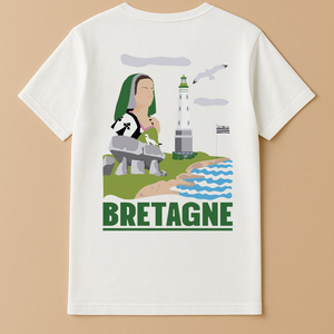T-shirt Bretagne Collection Régions Françaises — vue de dos avec broderie Bretagne, fabriqué en Provence