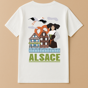 T-shirt Alsace Collection Régions Françaises — vue de dos avec broderie Alsace, fabriqué en Provence