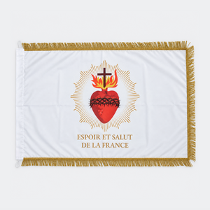 Cœur sacré drapeau fabriqué en france