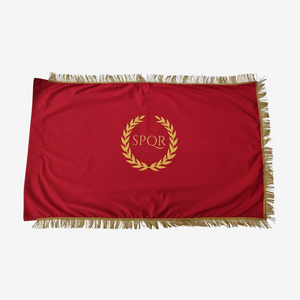 Drapeau SPQR — Senatus Populusque Romanus, 60x90cm, fabriqué en Provence