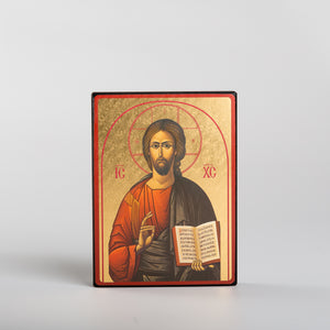 Icône Christ de la Sagesse — tunique pourpre et fond or, fabriquée en France