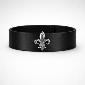Le bracelet en cuir - Fleur de Lys