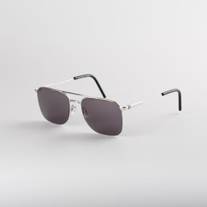 Lunettes de soleil homme fabriquées dans le Jura — monture palladium 1μ, verres catégorie 3, étui cuir inclus, Terre de France