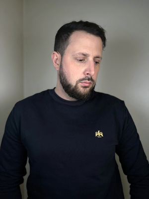 Sweat Empire — détail de la broderie aigle impériale, molleton 300g/m², fabriqué en Provence