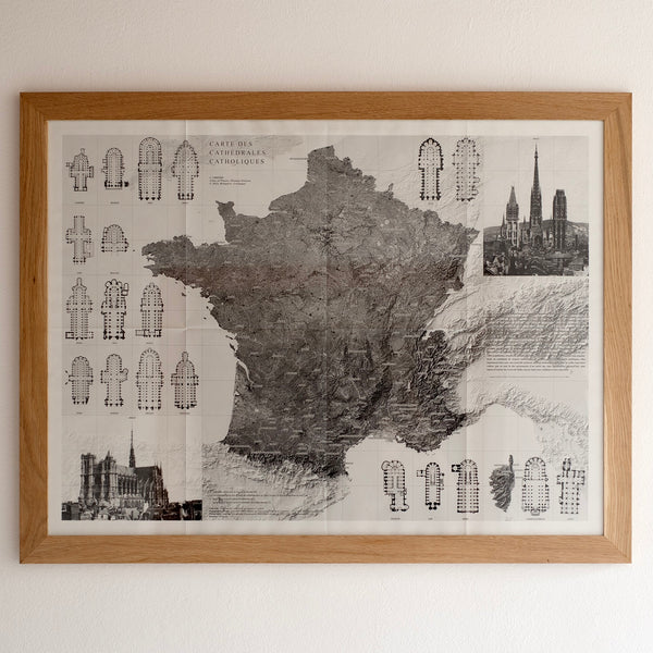 La carte des cathédrales de France