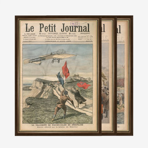 Collection 3 Cadres Belle Époque — gravures historiques du Petit Journal encadrées, fabriquées en France, cadeau patriote